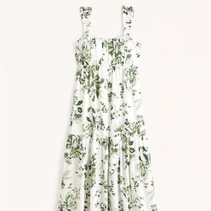 Abercrombie and Fitch Bow Back Poplin Maxi Dress